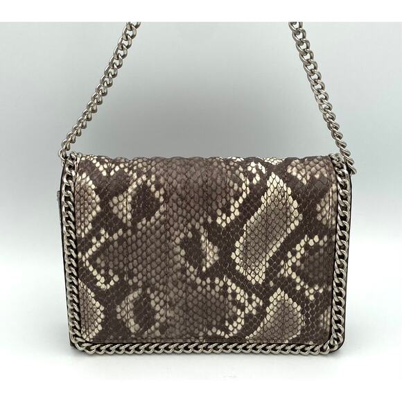 Express Faux Snakeskin Brown Crossbody Bag with Chain Strap New With Tags - Picture 1 of 12